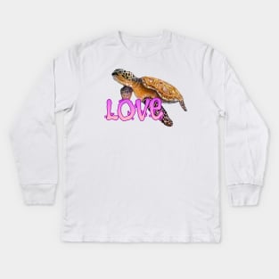 Sea turtles love Kids Long Sleeve T-Shirt